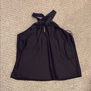 Aqua Black Halter Blouse